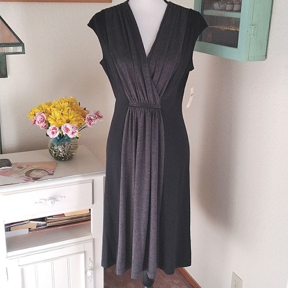 Nwt Coldwater Creek Twotone Knit Dress